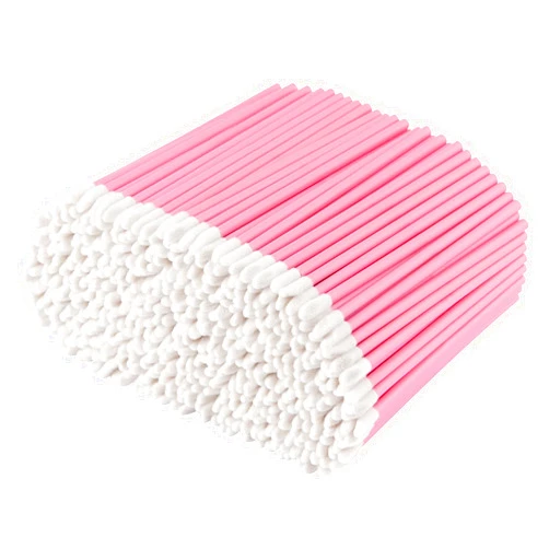 Vaincre Pink Lip Wands Applicators Disposable - Vaincre 500PCS Lip Brush, Lipstick Make Up Lint Free Brush Gloss Wands, Makeup Applicator Beauty Tool Kits