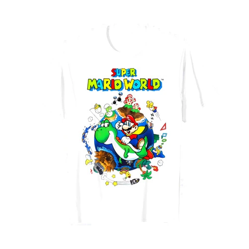 Super Mario World Yoshi & Mario Around The World T-Shirt