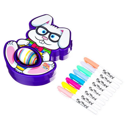 The Eggmazing Egg Decorator The Eggmazing Easter Egg Decorator Kit - Includes Bunny Egg Decorating Spinner Arts and Crafts Set with 8 Colorful Quick Drying Markers