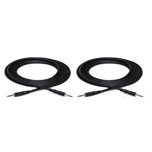 HOSA CMM-105 3.5 mm TRS to 3.5 mm TRS Stereo Interconnect Cable, 5 Feet (Pack of 2)