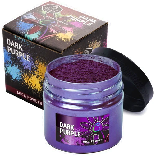 Soap Shop Mica Powder (Dark Purple) 2 oz - Soap Making Dye - Single Color - Hand Soap Making Supplies - Epoxy Resin Color Pigment - Organic Mica Powder for Soap