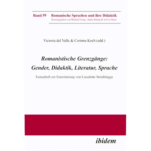German Edition by Corinna Koch (Editor), Victoria del Valle (Editor), Lise Andries (Contributor), Rudolf Behrens (Contributor), Gerald Bernhard (Contributor), Monica Bolufer (Contributor), Brigitte Burmeister (Contributor), Holger Gemba (Contributor), Annette Keilhauer (Contributor), K. Alfons Knauth (Contributor), Christiane Neveling (Contributor), Markus Ritter (Contributor), Andrea Rössler (Contributor), Johannes Rohbeck (Contributor), Jan Scheitza (Contributor), Hendrik Schlieper (Contributor), Lars Schmelter (Contributor), Dietrich Scholling (Contributor), Regina Schulte (Contributor), Adelheid Schumann (Contributor), Joachim Sistig (Contributor), Barbara Thönnes (Contributor), Manfred Tietz (Contributor), Judith Visser (Contributor), Jennifer Wengler (Contributor), Michael Frings (Other Contributor), Andre Klump (Other Contributor), Sylvia Thiele (Other Contributor) & 24 more Format: Kindle Edition Romanistische Grenzgänge: Gender, Didaktik, Literatur, Sprache: Festschrift zur Emeritierung von Lieselotte Steinbrügge (Romanische Sprachen und ihre Didaktik 59) (German Edition)