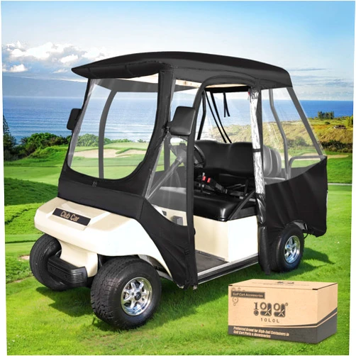 10L0L 4 Passenger Golf Cart Enclosure, Storage Cover (Short Roof 56