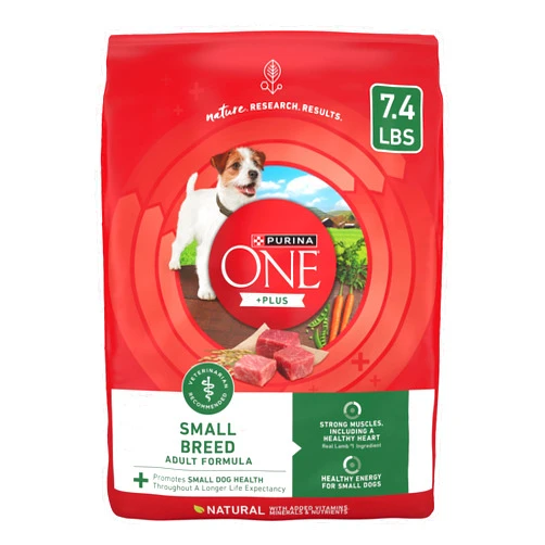 Purina ONE Plus Small Breed Lamb and Rice Formula Dry Dog Food - 7.4 lb. Bag