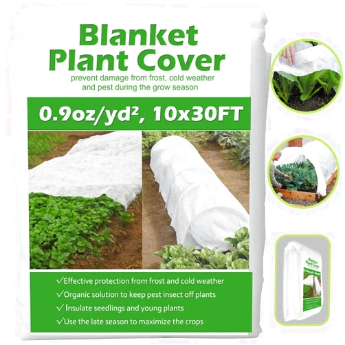 Valibe Plant Covers Freeze Protection 10 ft x 30 ft Floating Row Cover 0.9oz/yd² Garden Fabric Plant Cover for Winter Frost/Sun Pest Protection (10FT X 30FT)