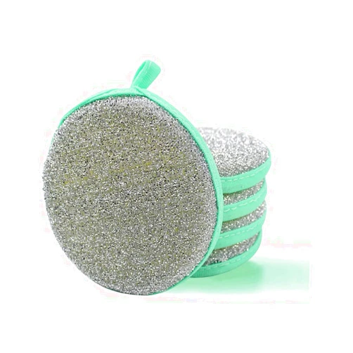 Syhonic Dual-Sided Dishwashing Reusable Sponge for Kitchen Round Non-Scratch Scrub Sponges for Dishes, Pots and Pans 5 Pack