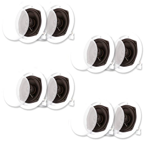 Acoustic Audio by Goldwood Acoustic Audio R191 in Ceiling/in Wall Speaker 4 Pair Pack 2 Way Home Theater 1600 Watt New R191-4Pr