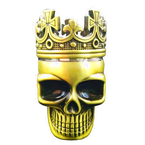 MoimTech 2023 Update All Metal Skull Grinder Crusher 1.8 Inch (Bronze Grass)