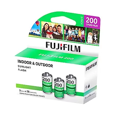 Fujifilm 600018966 Fujicolor 200 Color Negative Film, 3 Pack