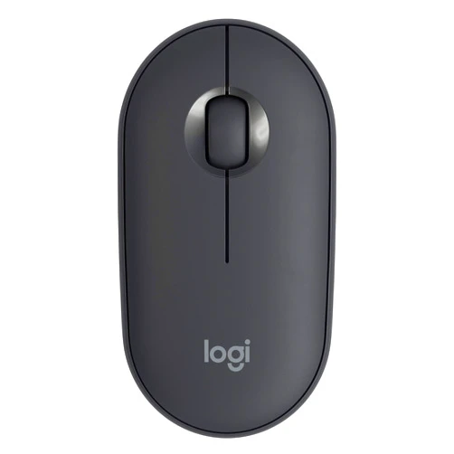 Logitech Pebble Wireless Mouse with Bluetooth or 2.4 GHz Receiver, Silent, Slim Computer Mouse with Quiet Clicks, for Laptop/Notebook/iPad/PC/Mac/Chromebook - Graphite