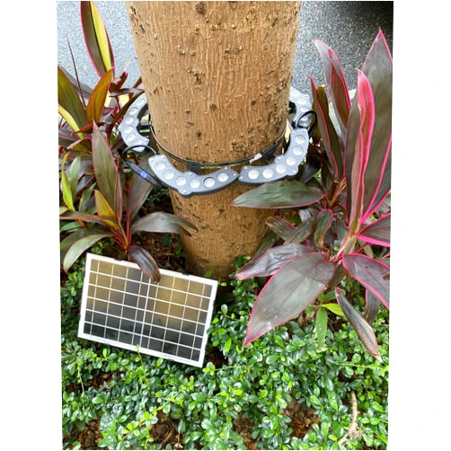 SYZJGCCR Solar Landscape Spotlights for Big Tree&Palm Tree Lighting 4 Light Super Bright 24 LED 14W 12000mAh Christmas FloodLights Dusk to Dawn Outdoor Decoration Park Home Garden Christmas Party Outdoor