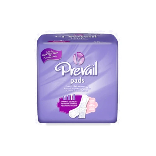 Prevail Bladder Control Pads, Maximum Extended Coverage Absorbency - 13 inches Length, Full case 156 Pads (356-1230)