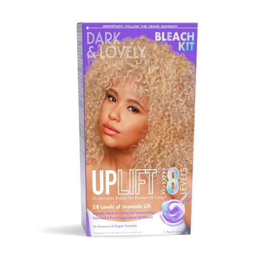 SoftSheen-Carson Interbeauty Dark and Lovely® Uplift Hair Bleaching Kit for Dark Hair, Bleach Blonde Hair Dye Kit includes Hair Bleach Powder, Cream Developer and Hair Toner Bleach Blonde 1 kit