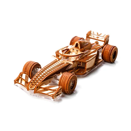 Viter Models Mechanical Veter Models Wooden and Plastic 3D Puzzle Racer V3 Formula One F1 Racing Car Self-Assembly Set