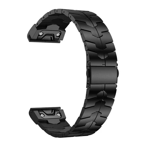LDFAS Fenix 5X/6X Band, 26mm Titanium Metal Quick Fit Watch Strap with Enhanced Durability Version Compatible for Garmin Fenix 5X/5X Plus/6X Pro/Descent Mk1/ Smartwatch