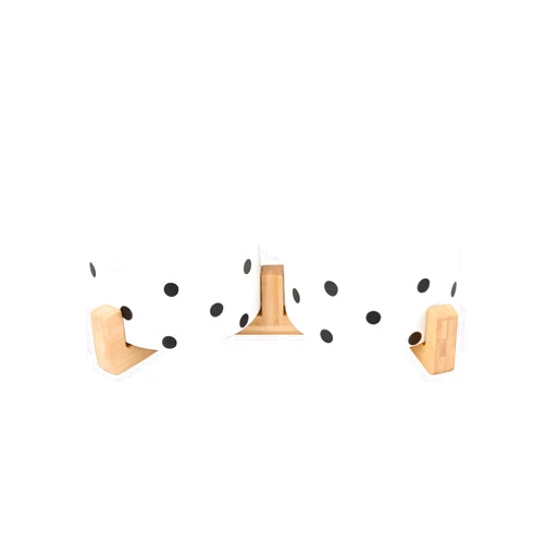 SPUNKYJUNKY Ceramic Dog and Cat Bowl Set with Wooden Stand, Modern Cute Weighted Food Water Bowl Set for Medium Size Dogs (3.6 Cups, 2 × Polka Dot-White)