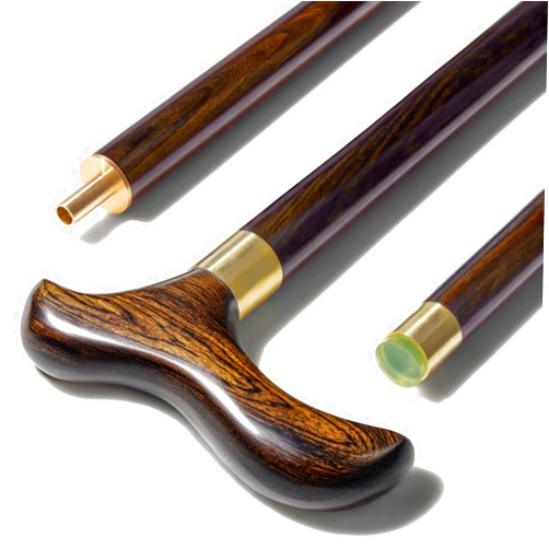 Immms Walking Cane for Men – Handmade, Ergonomic, 3 Piece Folding, Travel Bag, Premium Ebony Wooden Cane, Backup Canes for Men & Women, Walking Sticks for Seniors, Elegant Gift for Balance Support