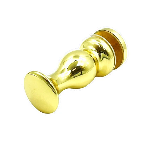 Brixwell K-COLSM-PB Colonial Glass Door Knob Single Mount Polished Brass