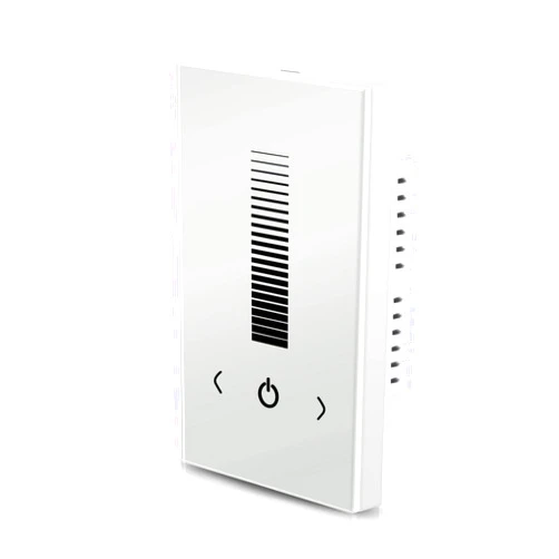 BINZET Wall-Mounted Glass Touch Panel LED Dimmer Switch Brightness Controller DC 12-24V for Single Color LED Strip Light - White