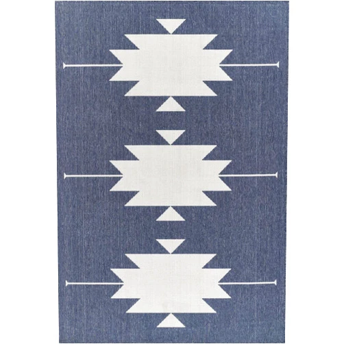 Momeni Baja Contemporary Indoor/Outdoor Area Rug, Denim, 1'8