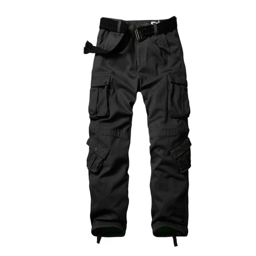 AKARMY Men's Fleece Lined Hiking Pants Outdoor Cargo Pants Casual Work Ski Pants with 8 Pockets