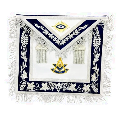 Generic Masonic Regalia Freemasons Past Master Full Dressed Hand Embroidered Masonic Aprons Siliver Bullion