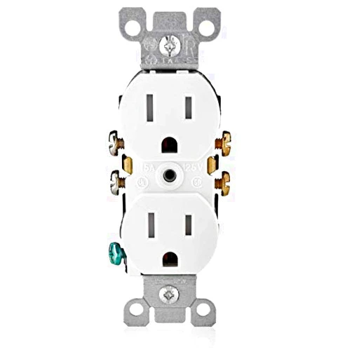 Leviton T5320-WMP M22-Straight Blade Tamper Resistant Duplex Receptacle, 125 V, 15 A, 2 Pole, 3 Wire, White, 3 Pack of 10