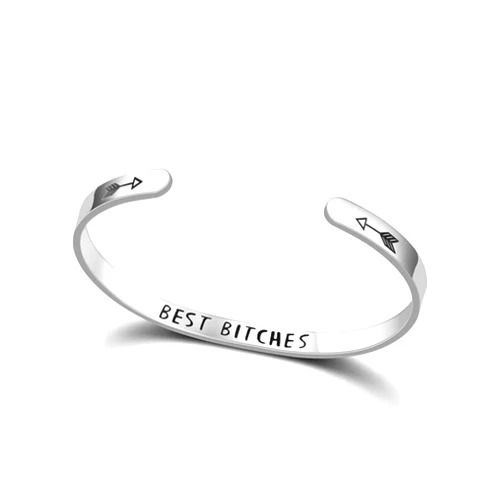 JczR.Y Inspirational Open Bracelet Cuff for Women Men Engraved Keep Fucking Going Bracelet Bangle Stainless Steel Arrow Bracelet Fashion Wristband Jewelry
