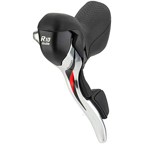 Microshift R10 Left Drop Bar Shift Lever, Double, Shimano Compatible, Silver