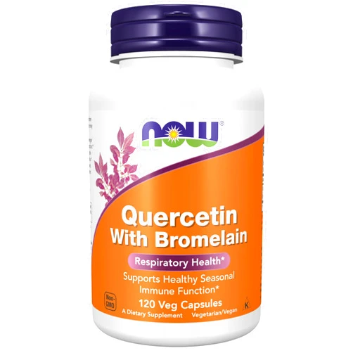 NOW Foods Supplements, Quercetin with Bromelain, Balanced Immune System*, 120 Veg Capsules