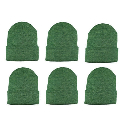 Gelante Unisex Knitted Winter Beanie Hat 6 Pcs
