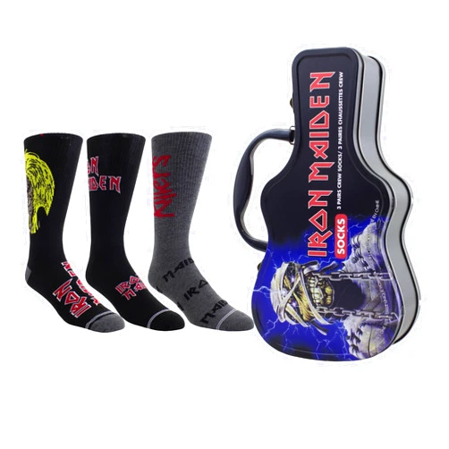 P Perri's Leathers Ltd. PERRI'S SOCKS - Licensed Guitar Tins with 3 Pairs of Socks