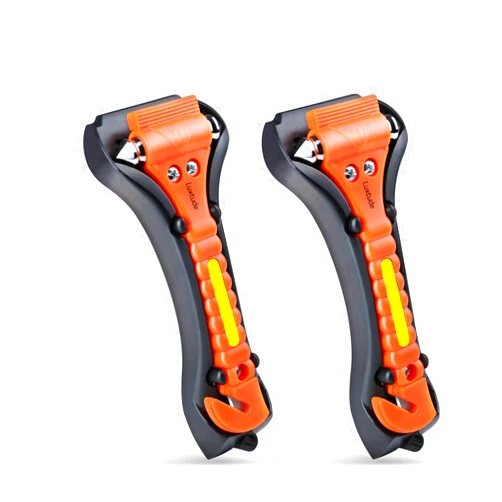 Luxtude Window Breaker Seatbelt Cutter, Car Window Breaker, Glass Breaker, Auto Car Escape Tool, 2-in-1 Emergency Glass Hammer, Window Punch Seatbelt Cutter, Life Rescue Tools Kit, 2 Packs
