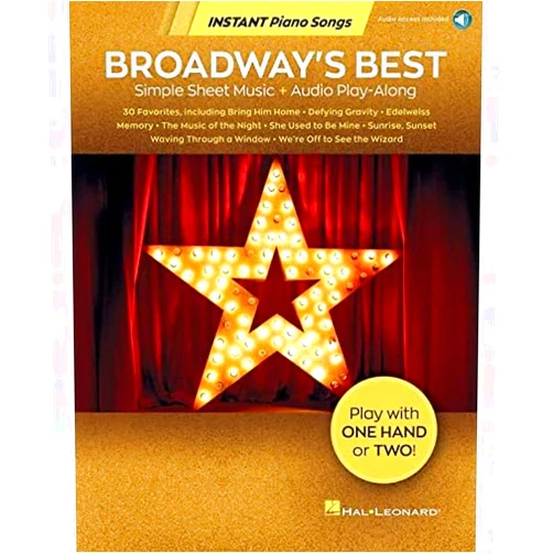 By Hal Leonard Corp. (Author) Broadway's Best: Simple Sheet Music + Audio Play-Along (Instant Piano Songs)