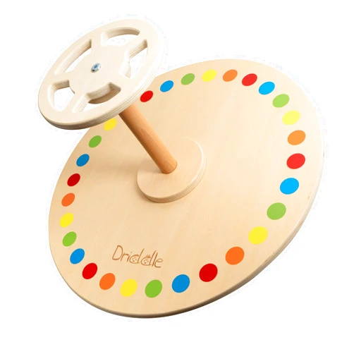 Driddle Wooden Spinner Seat - Sit and Spin - Bigger Size - Classic Spinning Activity Toy for Toddlers & Kids All Ages (Patent Pending)