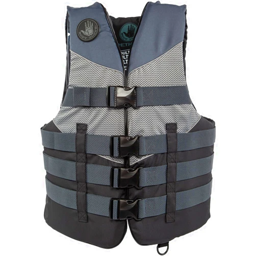 Body Glove Adult PFD Life Vest. Durable Polymer Shell, Lightweight PE Foam, Oversized Armholes, 4 Heavy-Duty Adjustable Belts