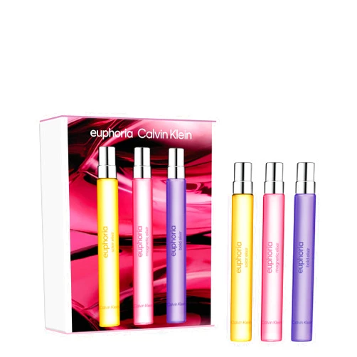 Calvin Klein Euphoria Elixir Eau de Parfum Trio Gift Set worn by Rosalia – Women’s Perfume – Includes Bold, Magnetic, and Solar