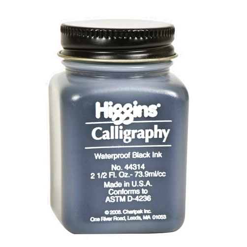 Higgins Black Calligraphy Ink, 2.5 Ounce Bottle (44314)