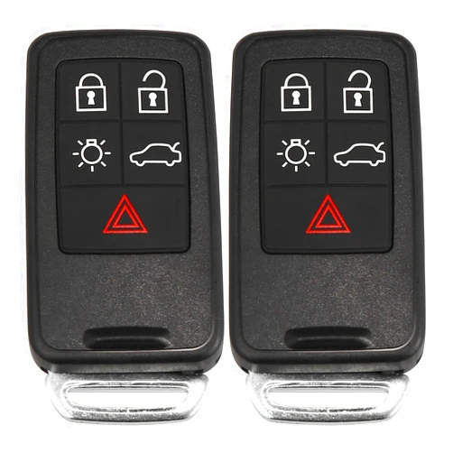 X AUTOHAUX 2pcs KR55WK49264 433Mhz Replacement Keyless Entry Remote Car Key Fob for Volvo XC60 2010-2017 for Volvo XC70 2008-2016 5 Buttons with Door Key