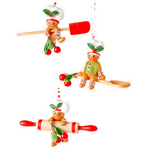 Kurt S. Adler Kurt Adler 4-Inch Gingerbread Baking Tool Ornaments