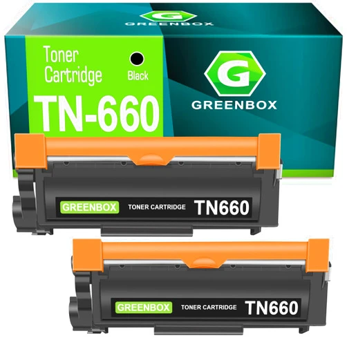 GREENBOX Compatible Toner Cartridge Replacement for Brother TN660 TN-660 TN630 for Brother HL-L2300D DCP-L2520DW DCP-L2540DW HL-L2360DW HL-L2320D HL-L2380DW MFC-L2707DW Printer (2 Black)