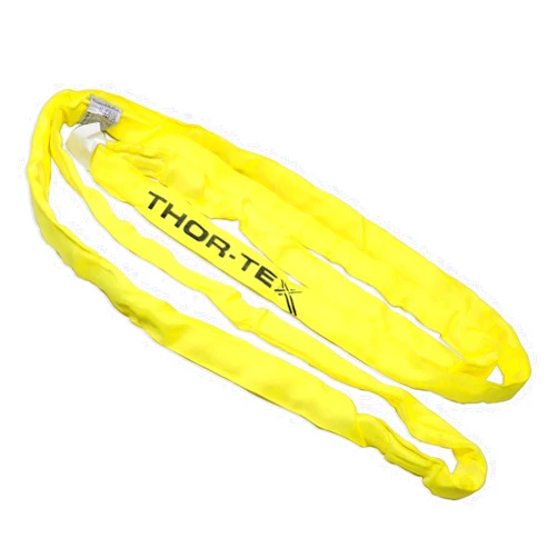 THOR-TEX 8' X 8400 lbs. Capacity Polyester Round Sling [Yellow] | for Material Handling, Hoisting, Farming and Utility Work | Heavy Duty and Industrial