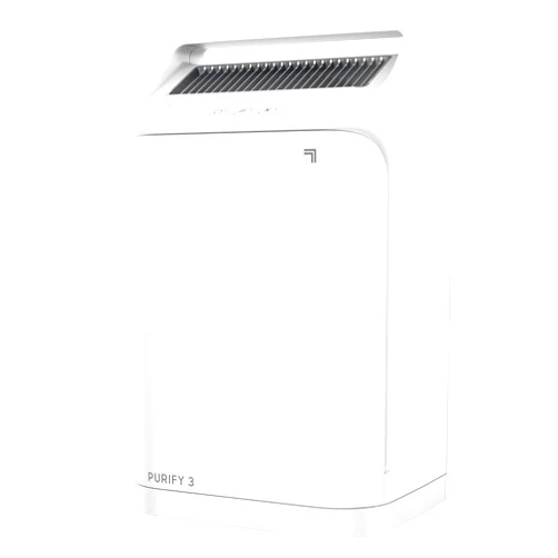 Sharper Image PURIFY 3 Air Cleaner with True HEPA Filtration, Night Light, for Home, Office, Bedroom, Ice White