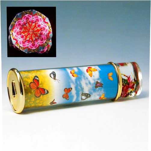Bits and Pieces - Colorful Butterfly Kaleidoscope Gift - Dazzling Toy Creates Ever Changing Scene