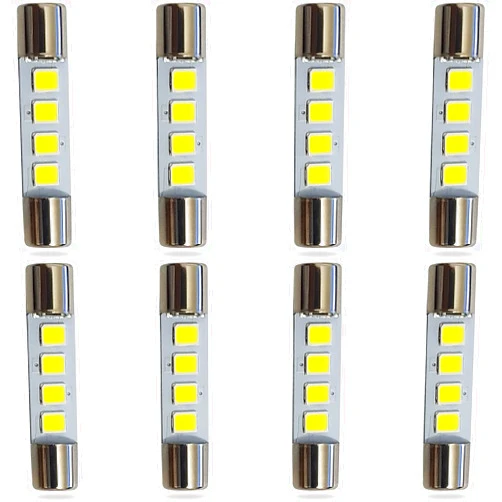 Bojer 28mm 29mm 6612F 6614F 6615F 6641 Festoon LED Car Bulb Fit for Vanity Mirror Lights Interior Sun Visor Trunk or Cargo Area Lights 6000k White 8PCS