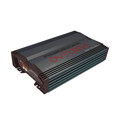 Power Acoustik OD1-5000D Car Amplifier - Overdrive Series 5000 Watts Max, 1 Ohm Stable Monoblock Amplifier, Car Stereo Mosfet Power Supply Class D Car Audio Subwoofer Amp, 0g Block