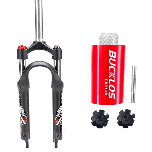 BUCKLOS 20 inch QR 9mm Straight Coil Folding Bike Suspension Fork &Bike Fork Star Nut Setting Install Tool with Star Nuts Introductory Version
