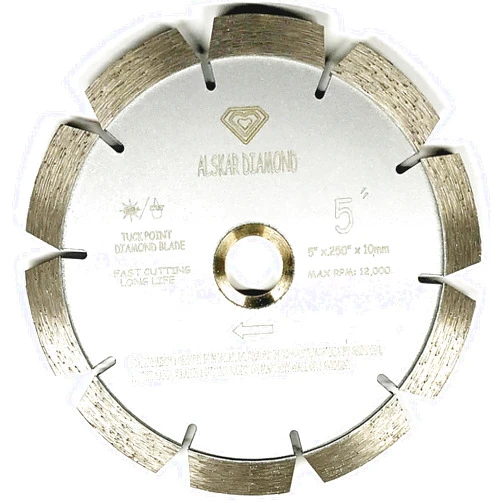 ALSKAR DIAMOND ADKSP 5 inch Dry or Wet Cutting Standard Tuck Point Blade for Concrete Mortar (5