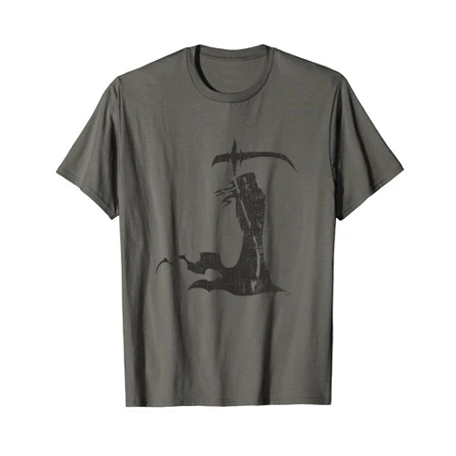 Halloween Lazy Costume Apparel Co Grim Reaper Angel of Death Vintage Occult Gothic Aesthetic T-Shirt