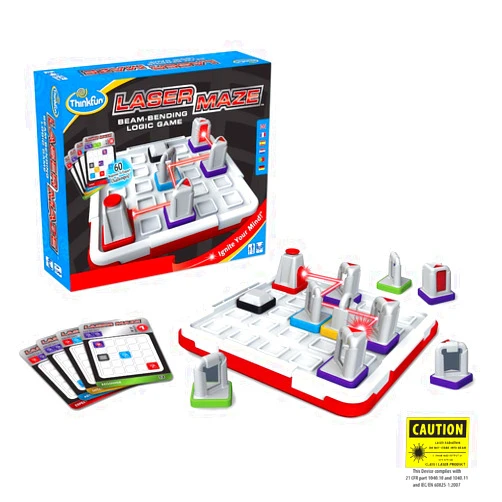ThinkFun Think Fun Laser Maze (Class 1) Brain Game and STEM Toy for Boys and Girls Age 8 and Up – Award Winning and Mind Challenging Game for Kids (44001014)